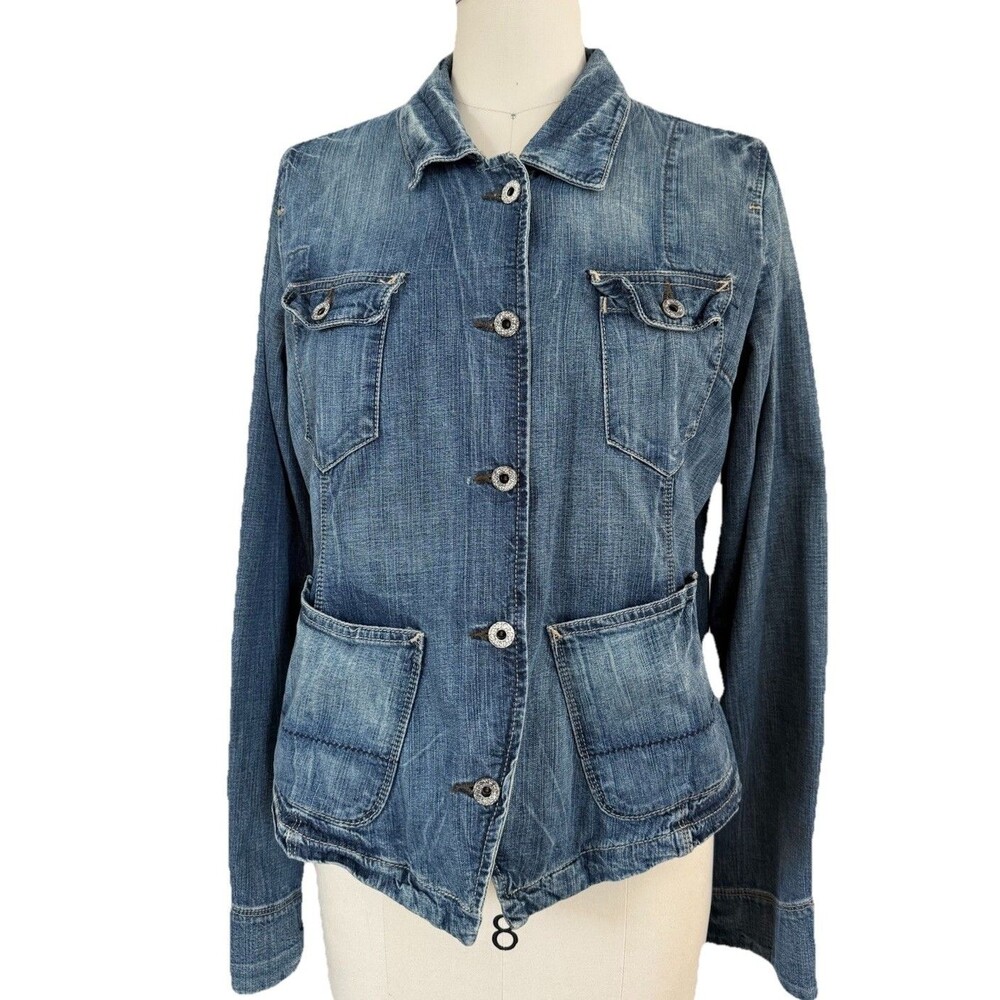 Vintage Polo Jeans Co. Ralph Lauren Women Denim Barn Jacket Size L Workwear GVC